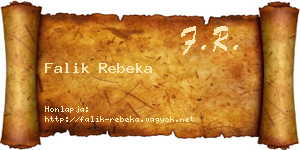 Falik Rebeka névjegykártya